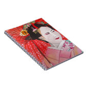 Geisha met het originele schilderij van Red Umbrel Notitieboek (Rechterzijde)