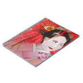 Geisha met het originele schilderij van Red Umbrel Notitieboek (Linkerzijde)