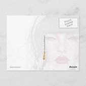 Geisha met Kissable Lips Briefkaart (Achterkant)