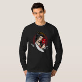 Geisha met Oni Mask Devil Demon T-shirt (Voorkant volledig)