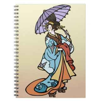 Geisha met Parasol Notitieboek