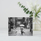 Geisha met Umbrella, Kyoto Streets Japan Briefkaart (Staand voorkant)