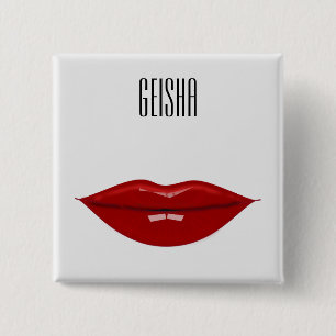 geisha mode accessoires vierkante button 5,1 cm
