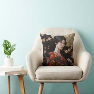 Geisha mooie vrouw kussen