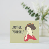 Geisha Nose Picking Briefkaart (Staand voorkant)