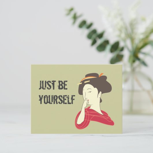 Geisha Nose Picking Briefkaart (Staand voorkant)