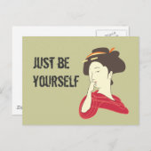 Geisha Nose Picking Briefkaart (Voorkant / Achterkant)