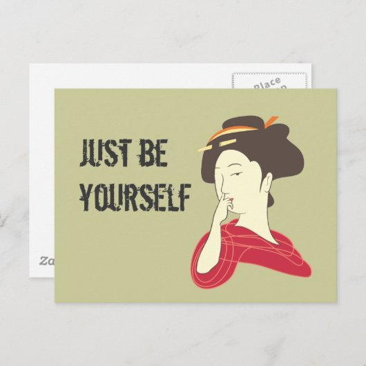 Geisha Nose Picking Briefkaart (Voorkant / Achterkant)