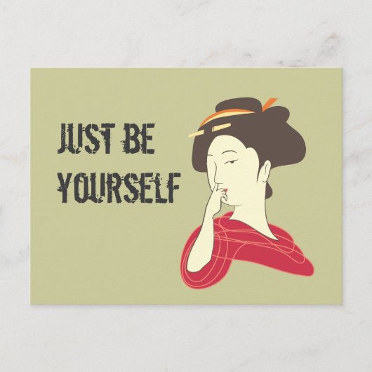 Geisha Nose Picking Briefkaart (Voorkant)