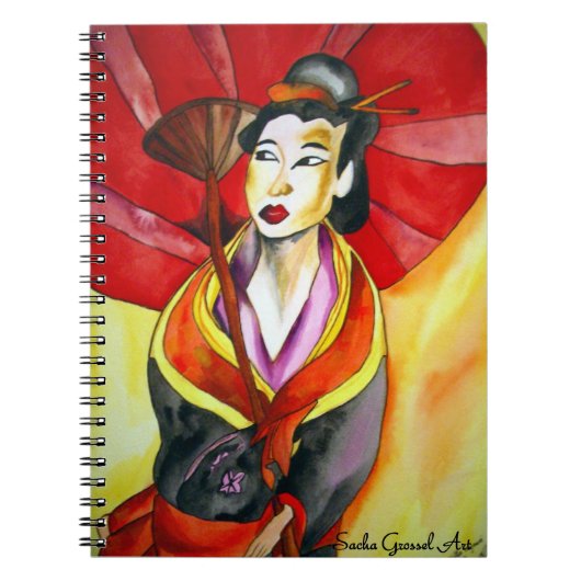 Geisha notitieboek van Sacha Grossel Art (Voorkant)