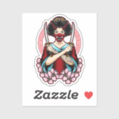 Geisha Oni Sticker (Vel)
