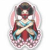 Geisha Oni Sticker (Voorkant)
