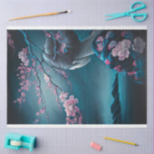 Geisha Oosters Vrouw, Chinoiserie, Kersenbloesem Tissuepapier (Craft)