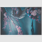 Geisha Oosters Vrouw, Chinoiserie, Kersenbloesem Tissuepapier (Voorkant)