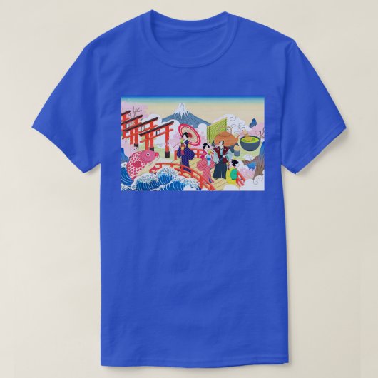 Geisha op Bridge T-shirt (Design voorkant)