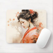 Geisha Oranje inkt Muismat (Met muis)
