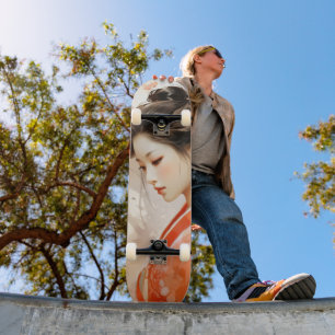 Geisha Oranje inkt Persoonlijk Skateboard