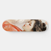 Geisha Oranje inkt Persoonlijk Skateboard (Horizontaal)