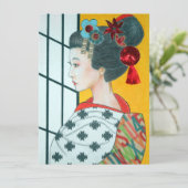 Geisha Original Art Flat Wenskaart (Staand voorkant)