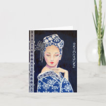 Geisha Original Art wenskaart