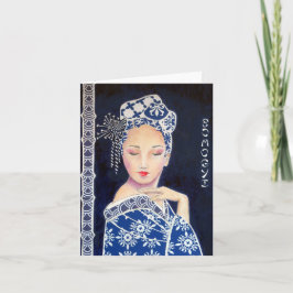 Geisha Original Art wenskaart Kaart