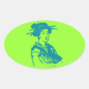 Geisha Ovale Sticker