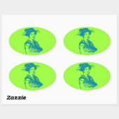 Geisha Ovale Sticker (Vel)