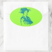 Geisha Ovale Sticker (Tas)
