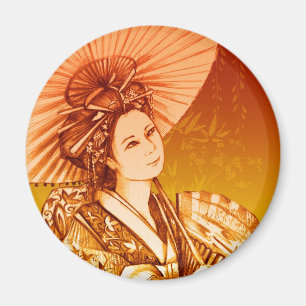 Geisha Parasol Imán Magneet