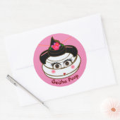 Geisha Poop Emoji Ronde Sticker (Envelop)