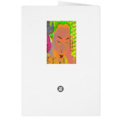 Geisha Pop Art Verjaardagskaart (Achterkant)