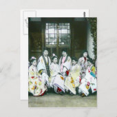 Geisha Posing door Brothel  Glass Slide Briefkaart (Voorkant / Achterkant)