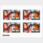 Geisha Rechthoekige Sticker (Vel)