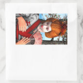 Geisha Rechthoekige Sticker (Tas)