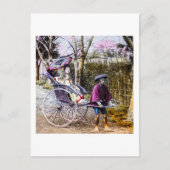 Geisha Rickshaw Old Japan Briefkaart (Voorkant)