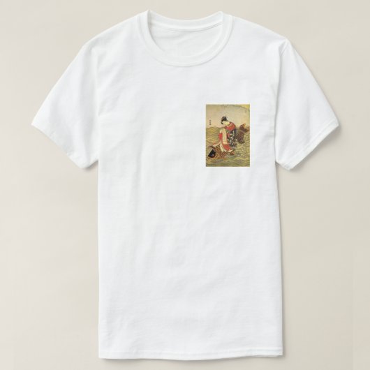 Geisha rijdt met haar huisdier koi fishT-Shirt T-shirt (Design voorkant)