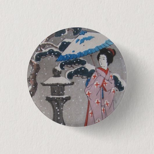 Geisha Ronde Button 3,2 Cm (Voorkant)