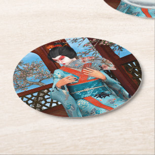 Geisha Ronde Kartonnen Onderzetter