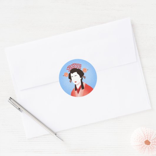 Geisha Ronde Sticker (Envelop)