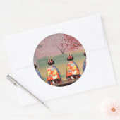 Geisha Row Ronde Sticker (Envelop)