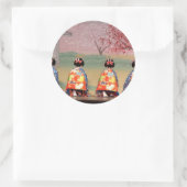 Geisha Row Ronde Sticker (Tas)