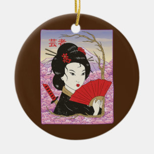Geisha Samurai Japan Culture Japanse Kawaii Keramisch Ornament