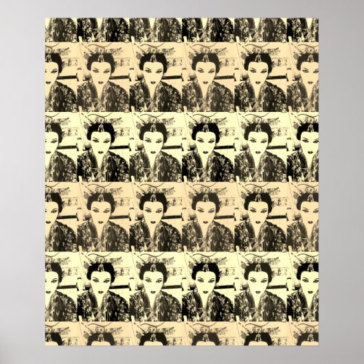 Geisha Selfie Cool Wall Pop Art Poster (Voorkant)