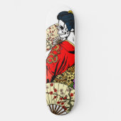 Geisha Skeleton Deck Skateboard (Voorkant)