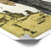 Geisha Standing in the Wind, Toyohiro, 1805 Poster (Hoek)