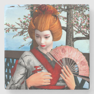 Geisha Stenen Onderzetter