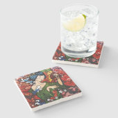 Geisha Stenen Onderzetter (Zijkant)