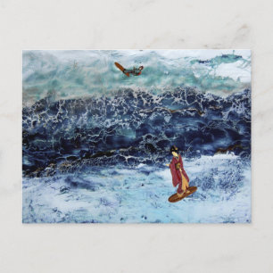 Geisha Surfing Briefkaart