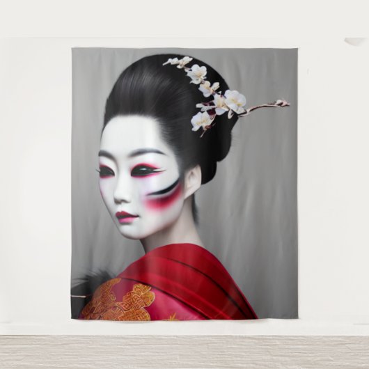 Geisha Tapestry Wandkleed (Voorkant)