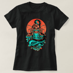 Geisha Tattoo verbrand sinaasappel en zwart T-shir T-shirt
